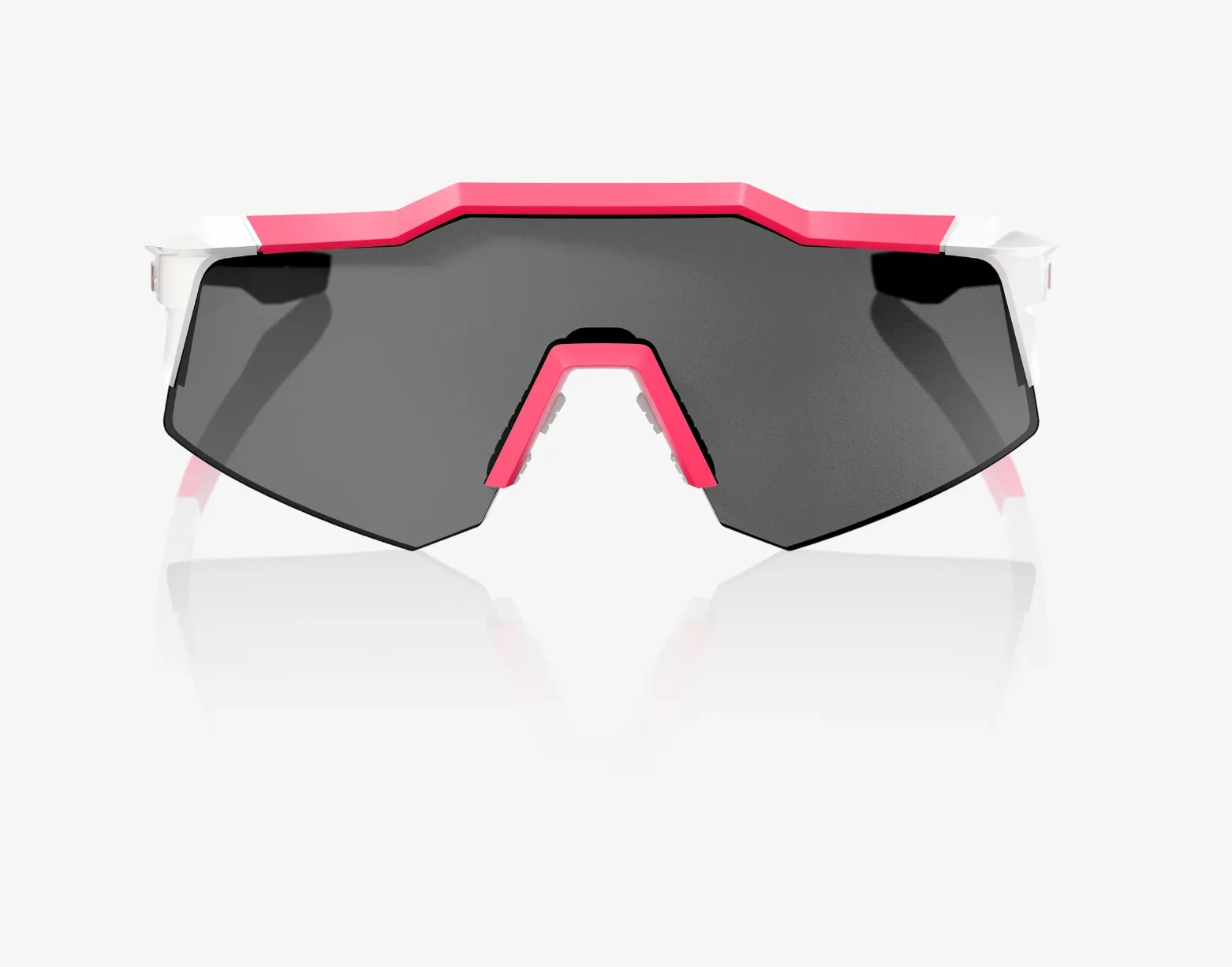 100% Speedcraft XS Puddy Pink White Sunglasses, Smoke Lens