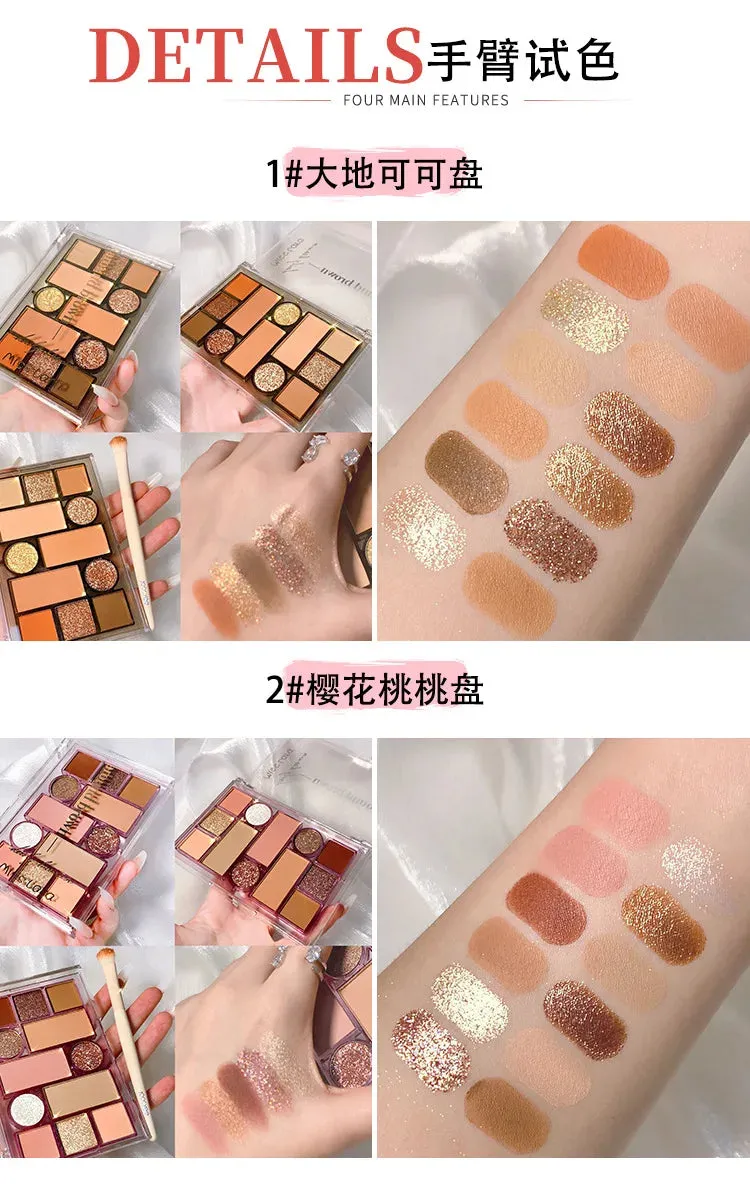 12 colors matte finish pearl eye shadow