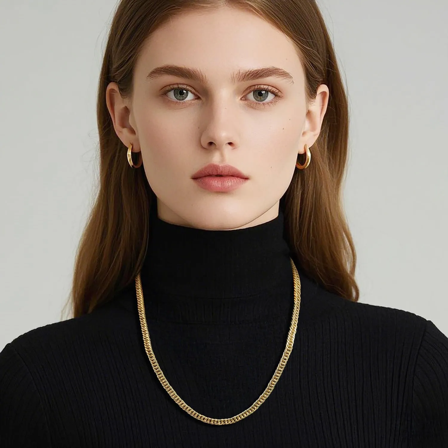 14K Gold Chain for Women Cuban Link Chain Chunky Necklaces for Women Men Trendy Luxury and Strong Cuban Chains for Mens Gold Chains Necklace 16,18,20,22,24 Inches