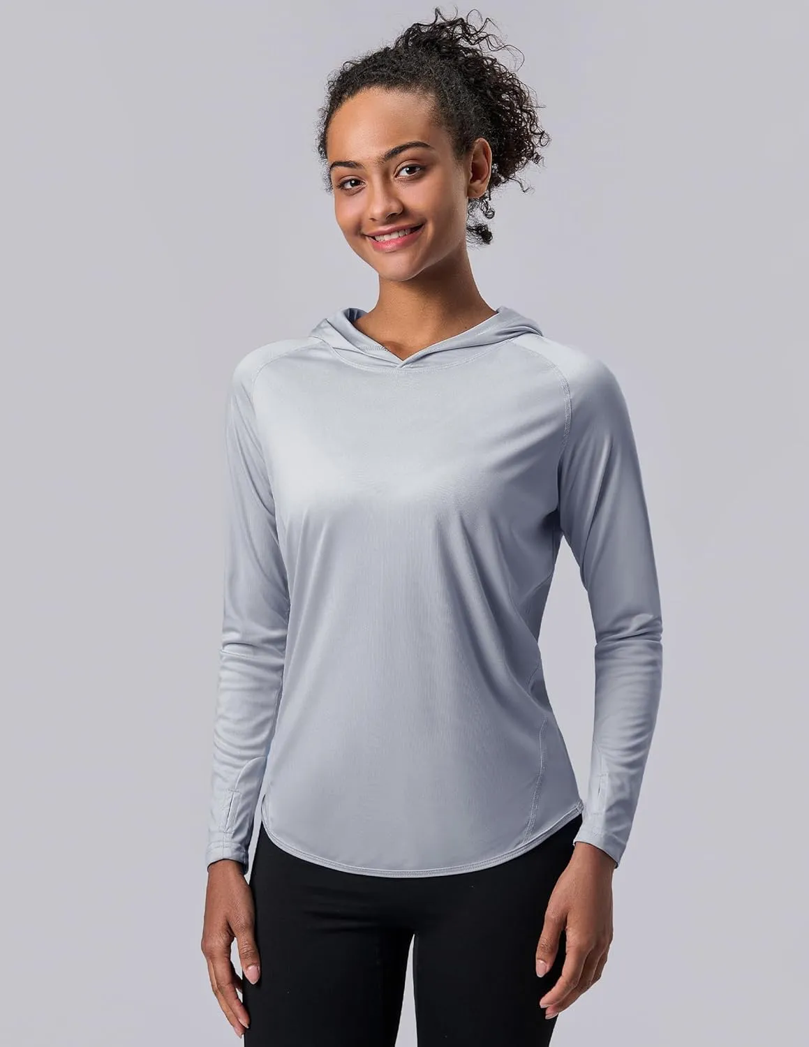 3 Pack: Women's Active Lightweight Long Sleeve Hoodies, UPF Sun Protection Pullover Shirts with Thumb Holes