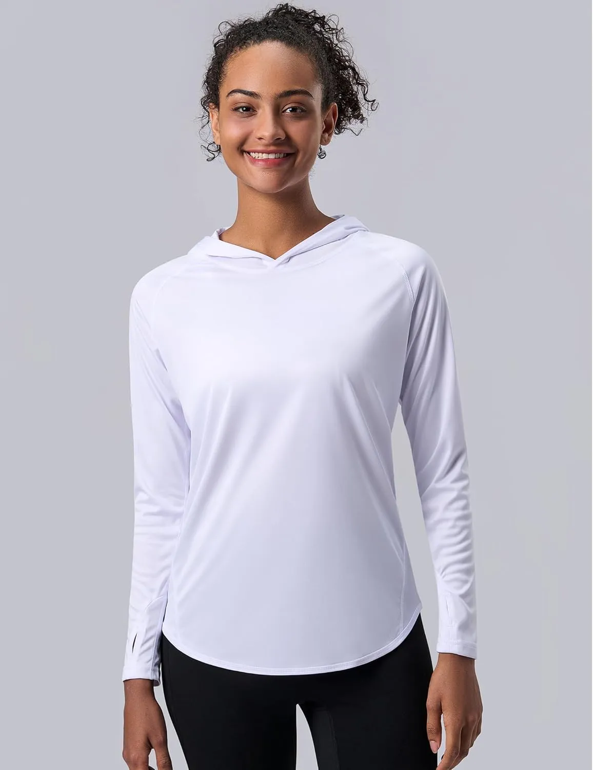 3 Pack: Women's Active Lightweight Long Sleeve Hoodies, UPF Sun Protection Pullover Shirts with Thumb Holes