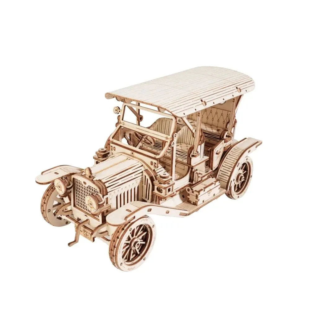 3d Wooden Puzzle Vintage Car for Kids Adults Easy Assemble Toys Children Building Block Kits