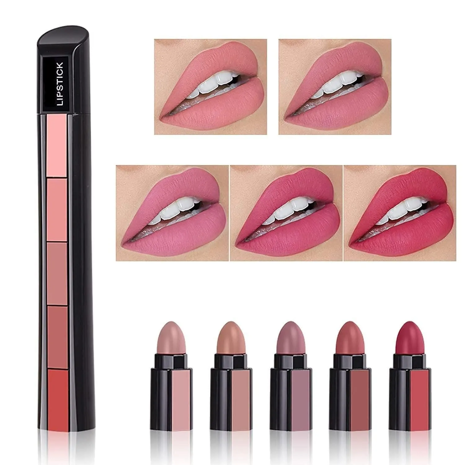 5 in 1 Lipsticks Combo Set