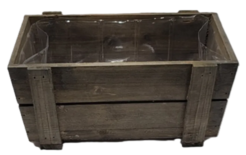 52118BR  12" Utility Rectangular Box Brown