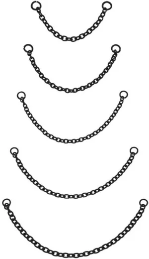 5PCS Nose Chain Stainless Steel Black Nose Ring Chain Piercing Across Nose Cross Heart Double Nose Nostril Jewelry for Women Men