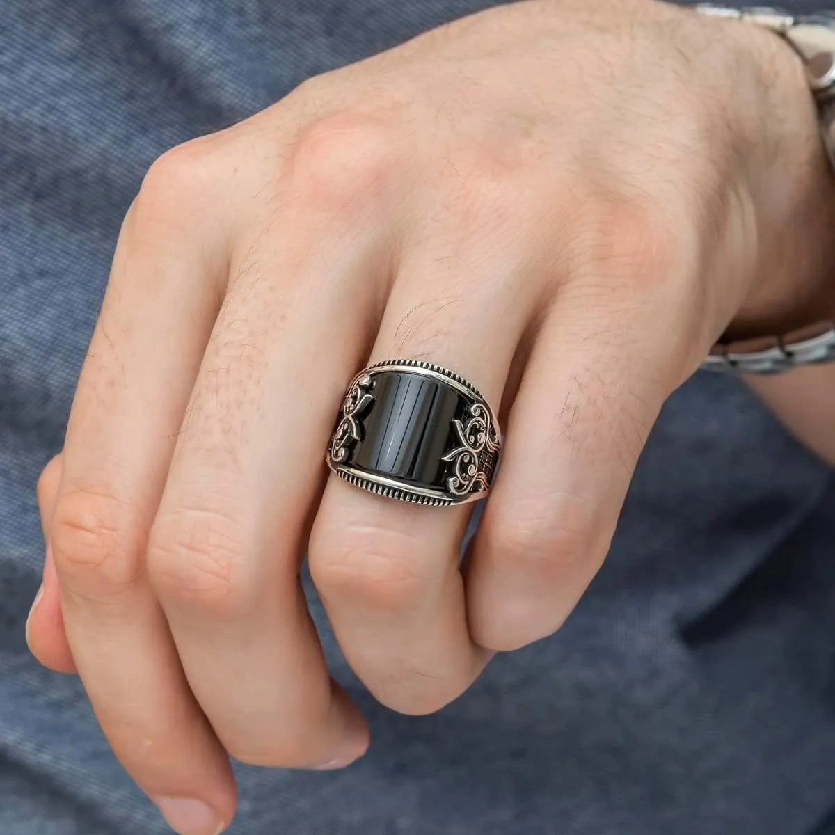 925 Sterling Silver Men Silver Ring with Onyx Stone, Sterling Silver Rings for Men with Black Onyx Stone, Handmade Black stone Silver Ring, Handmade Mens Jewelry Ring, Minimalist Black Silver Ring, Onyx Gemstone Ring, Gift for him