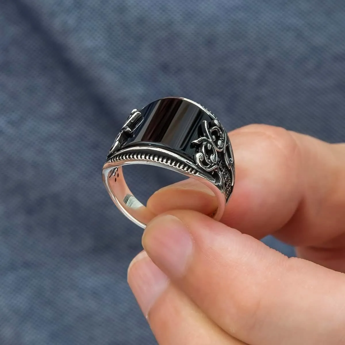 925 Sterling Silver Men Silver Ring with Onyx Stone, Sterling Silver Rings for Men with Black Onyx Stone, Handmade Black stone Silver Ring, Handmade Mens Jewelry Ring, Minimalist Black Silver Ring, Onyx Gemstone Ring, Gift for him