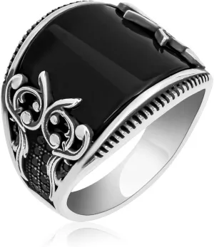 925 Sterling Silver Men Silver Ring with Onyx Stone, Sterling Silver Rings for Men with Black Onyx Stone, Handmade Black stone Silver Ring, Handmade Mens Jewelry Ring, Minimalist Black Silver Ring, Onyx Gemstone Ring, Gift for him