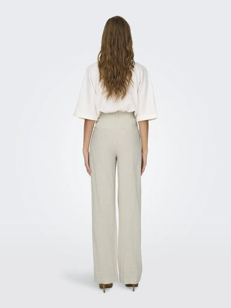 Agnes Linen Pants-Moonbeam