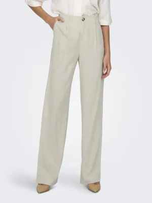 Agnes Linen Pants-Moonbeam