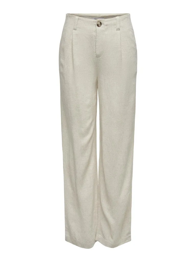 Agnes Linen Pants-Moonbeam