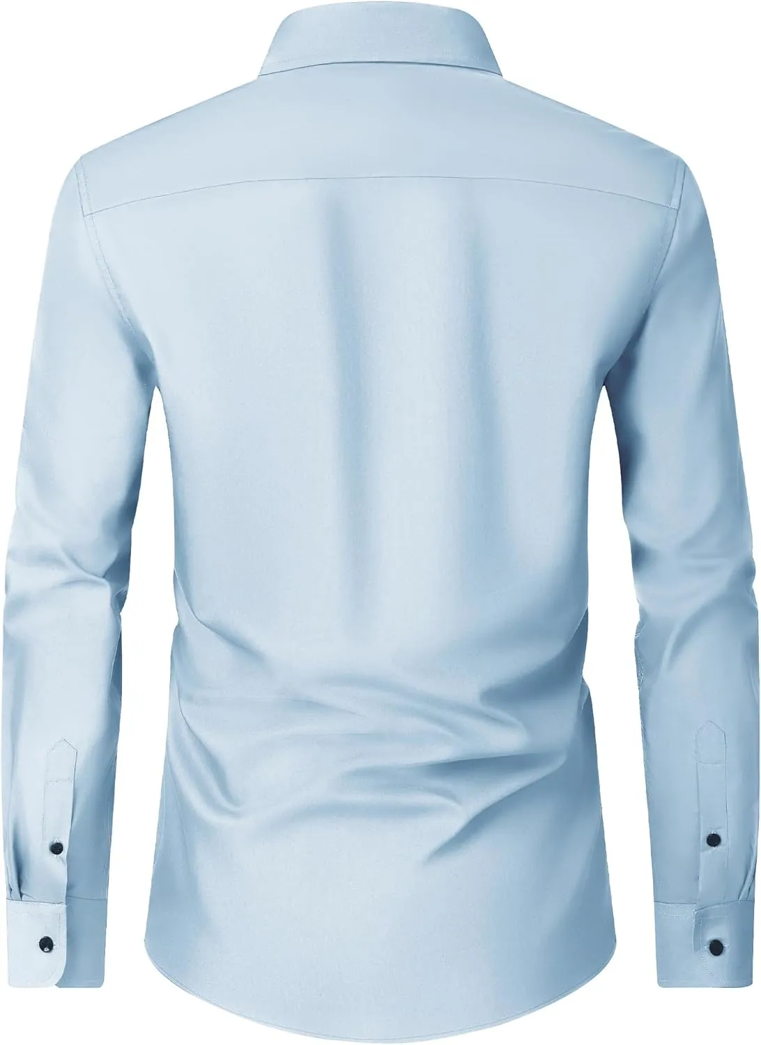 Alimens & Gentle Mens Dress Shirts Long Sleeve Wrinkle-Free Formal Shirts Wedding Dating Business Casual Button Down Shirt