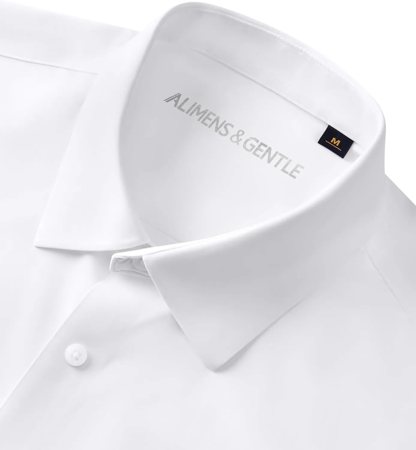 Alimens & Gentle Stretch Mens Dress Shirts Slim Fit Long Sleeve Casual Skinny Muscle Fit Wrinkle Free Button Down Shirt