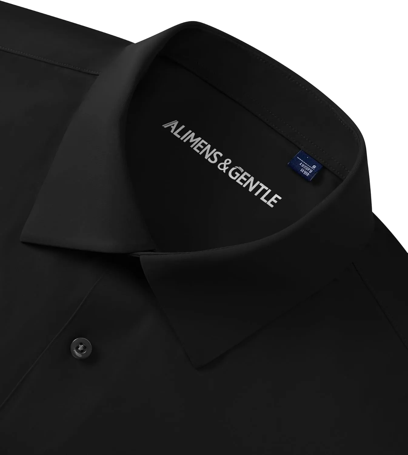 Alimens & Gentle Stretch Mens Dress Shirts Slim Fit Long Sleeve Casual Skinny Muscle Fit Wrinkle Free Button Down Shirt