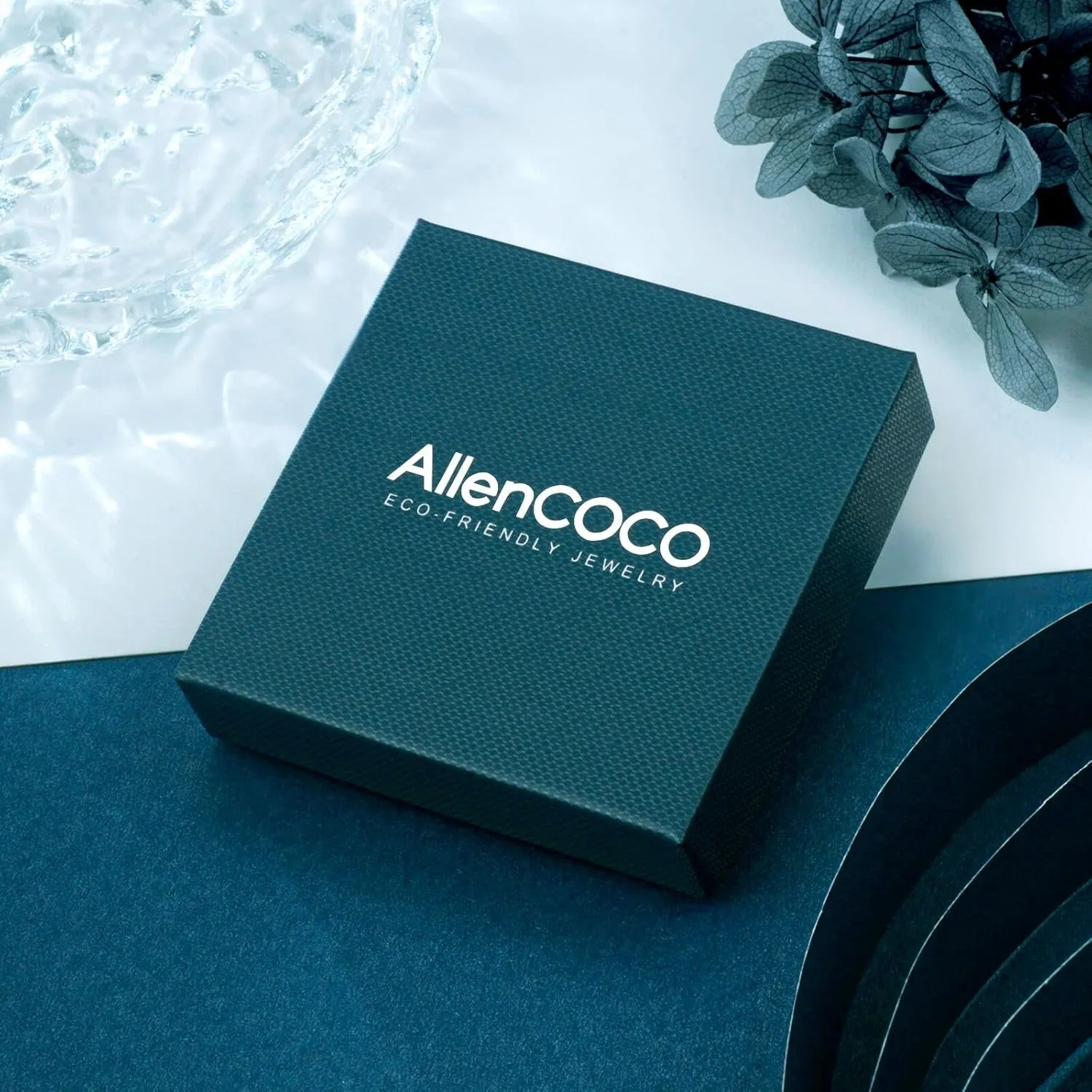 AllenCOCO Gold Ring for Women Trendy Gemstone Chunky Ring 18k Gold Plated Band Ring Signet Statement Ring