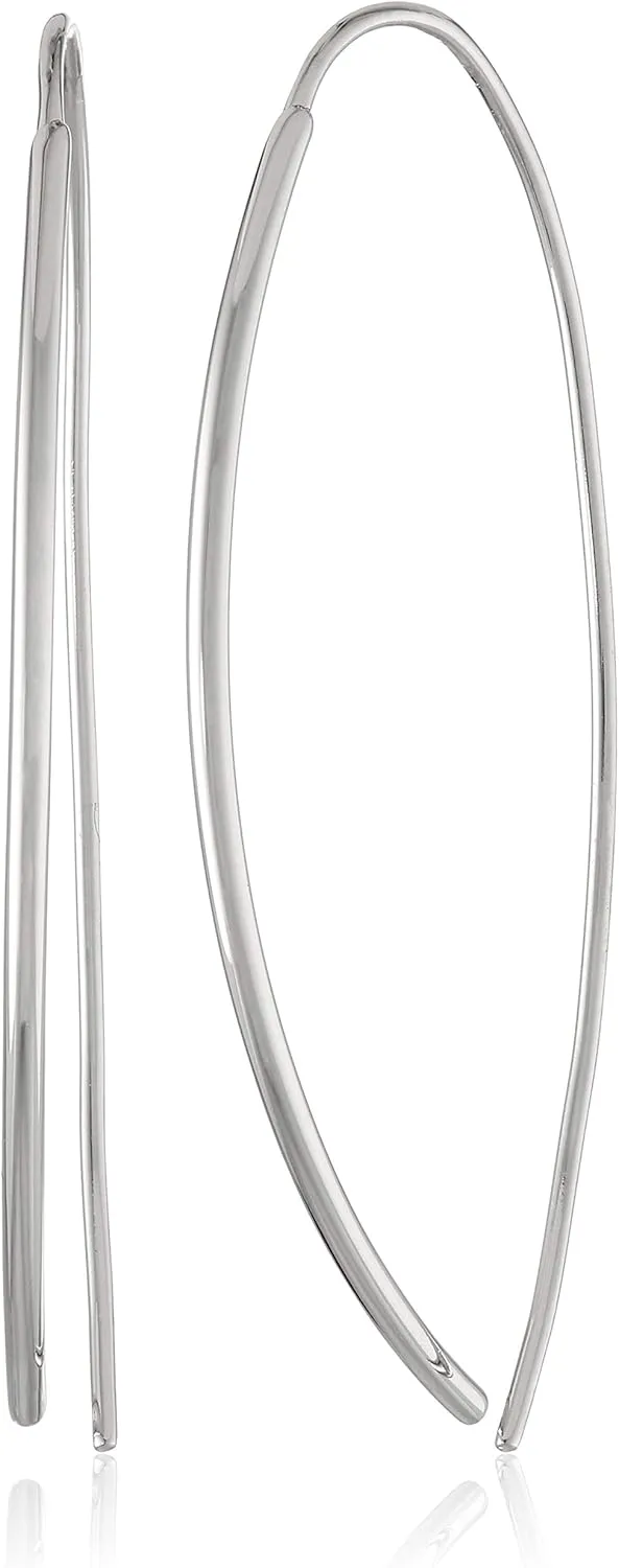 Amazon Essentials 14k Rose Gold Plated Sterling Silver Hard Wire Threader Earrings (previously Amazon Collection)