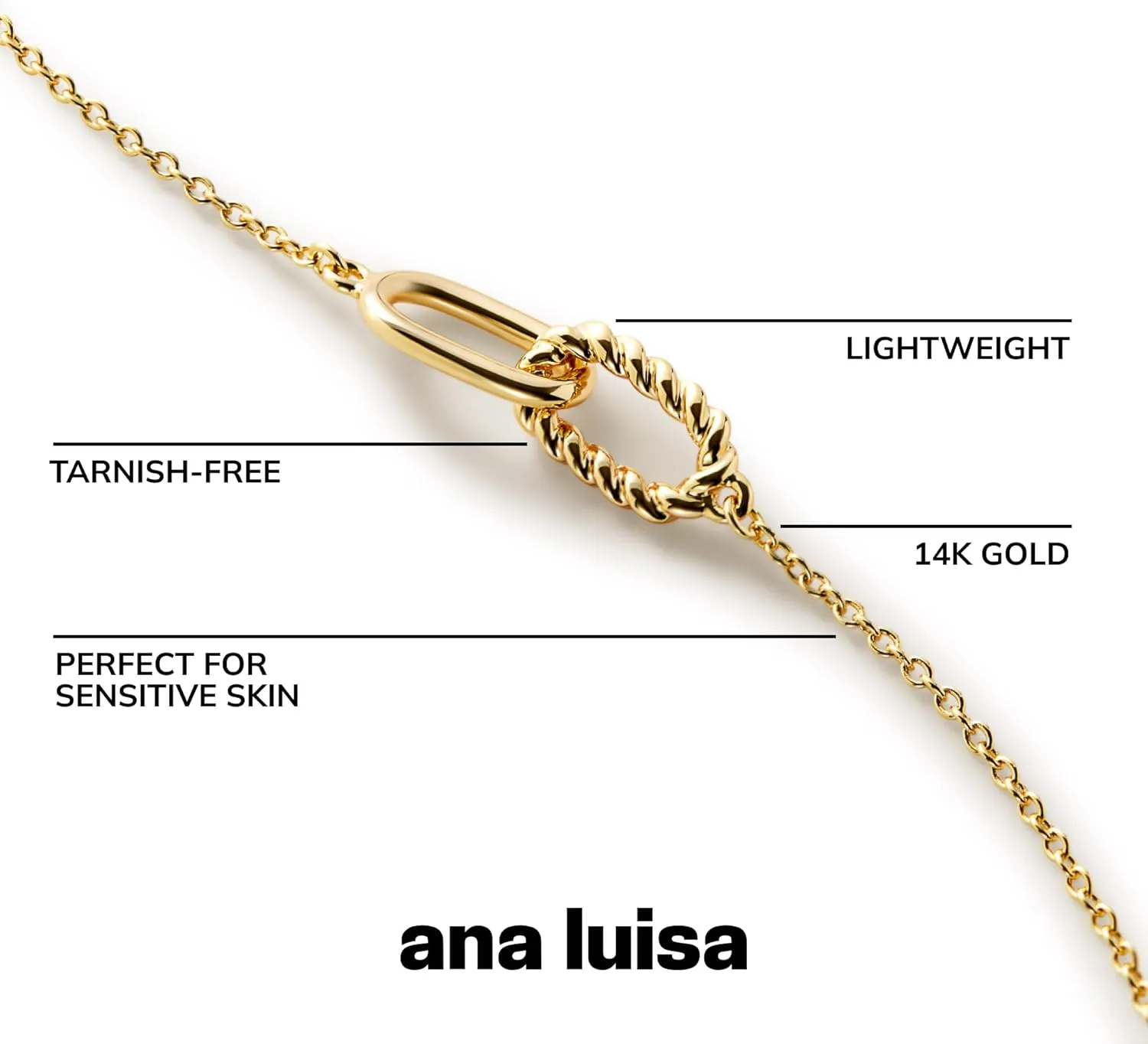 Ana Luisa Pendant Necklaces for Women - 14K Gold Plated and Silver Rhodium Plated Necklace - Pearl, Heart, Circle, Moonstone, Gemstone Charm Styles - Hypoallergenic, Dainty, Trendy Layering Necklaces