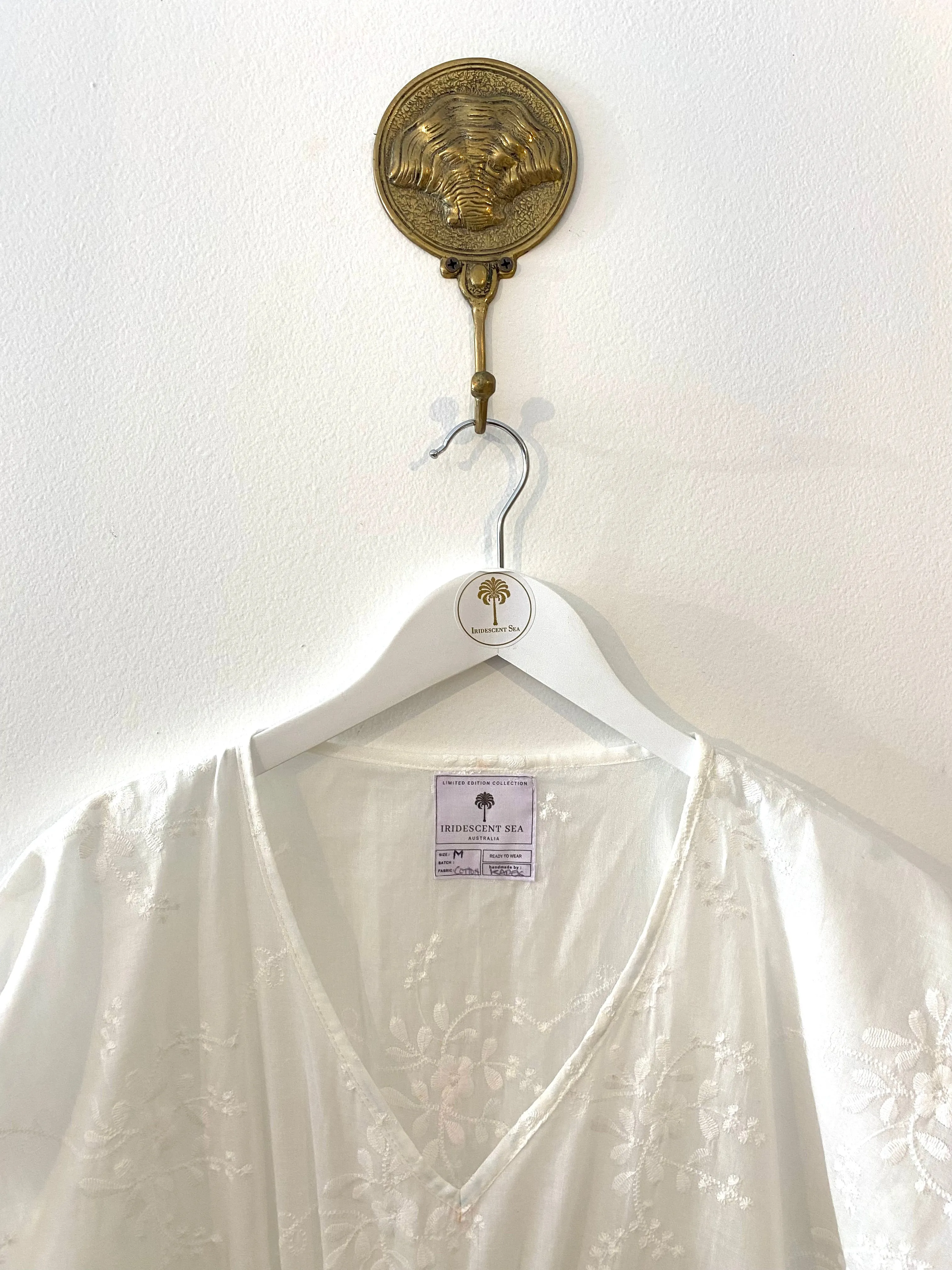 Antibes Embroidered Cotton Dress Vine