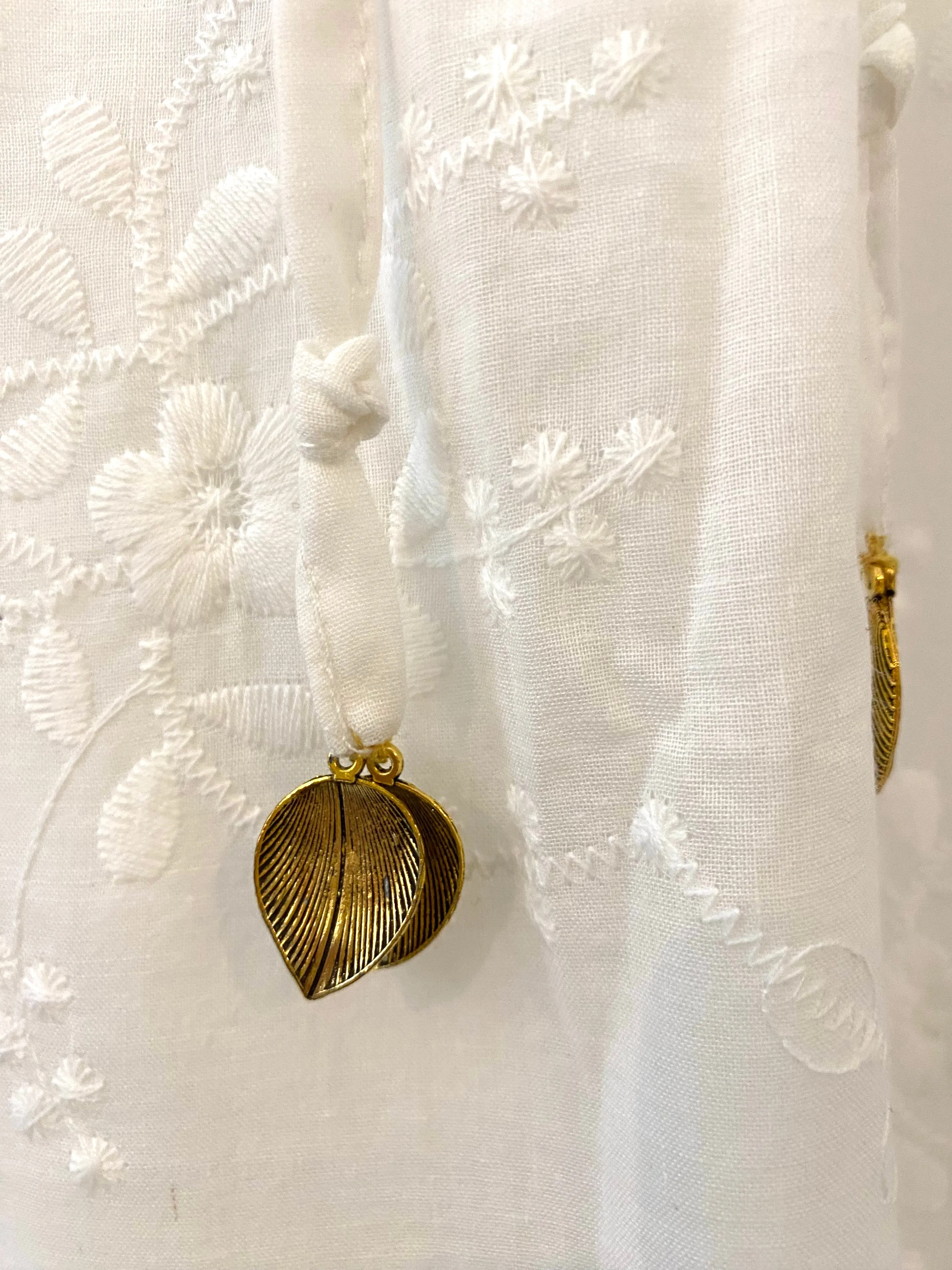 Antibes Embroidered Cotton Dress Vine