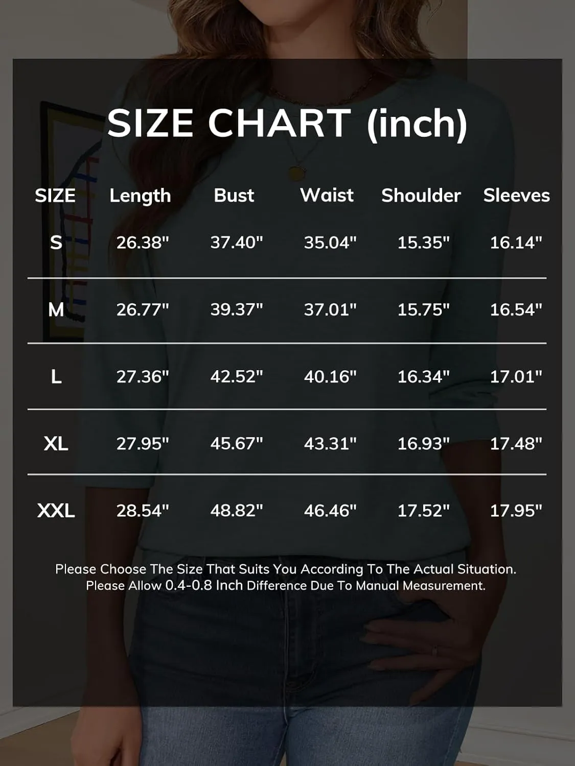 ATHMILE Womens 3/4 Sleeve T-Shirts Summer Tops Fall Fashion Blouses Beach Vacation Clothes Spring Tunic 2025 Trendy