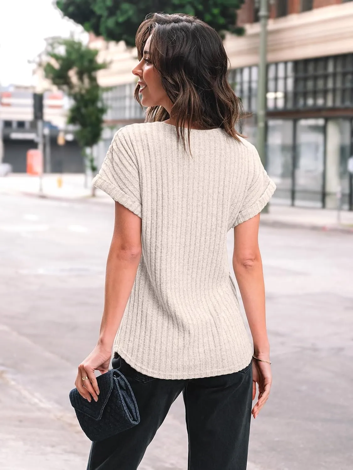AUTOMET Women Shirts Summer Sweaters Regular Fit Short Sleeve Tunic Tops 2025 Dressy Casual Business Blouses