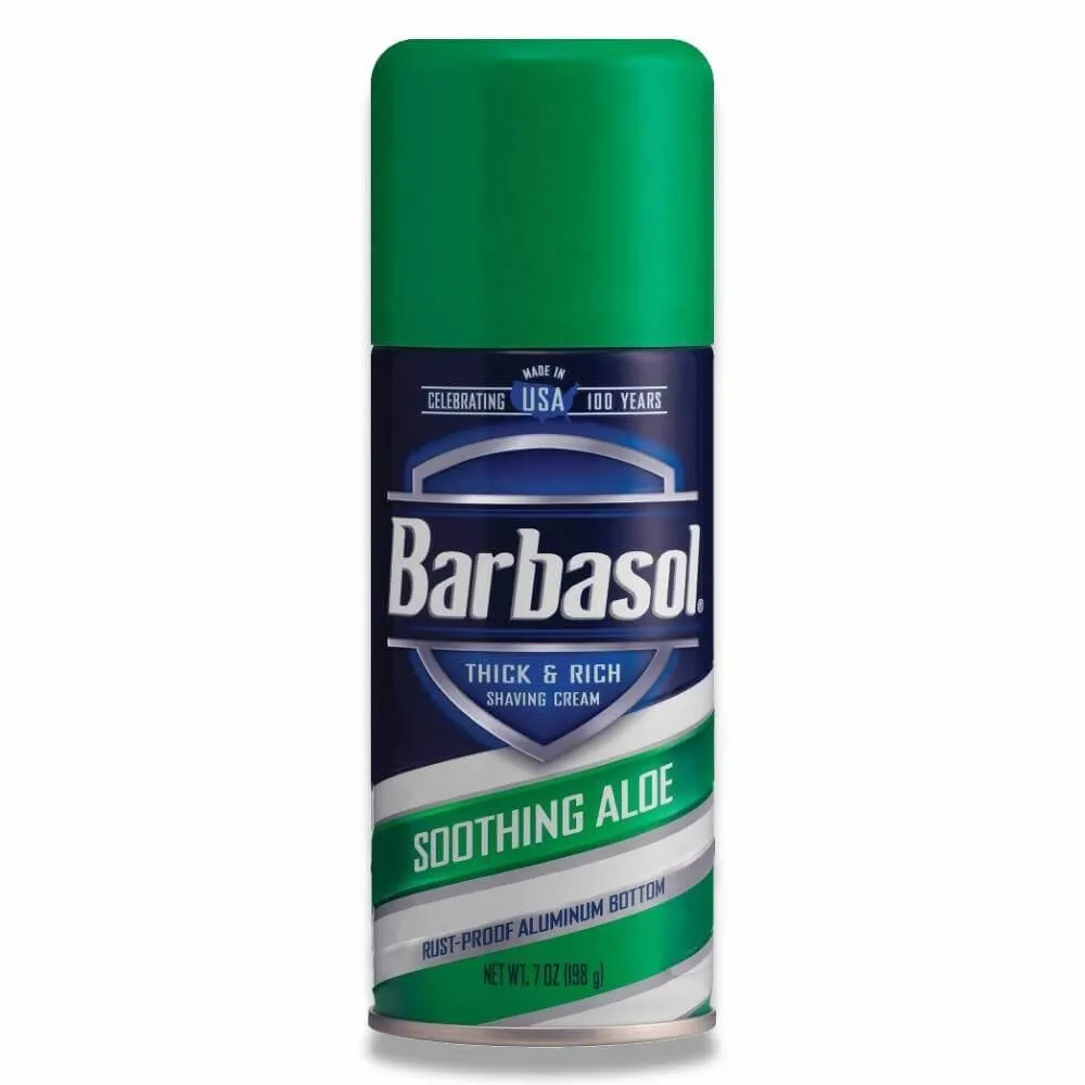 Barbasol - Thick & Rich Shaving Cream, Soothing Aloe - 7 Oz - 6 Pack