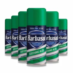 Barbasol - Thick & Rich Shaving Cream, Soothing Aloe - 7 Oz - 6 Pack