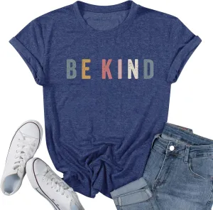 Be Still and Know Shirts for Women Casual Short Sleeve Christian Tee Tops