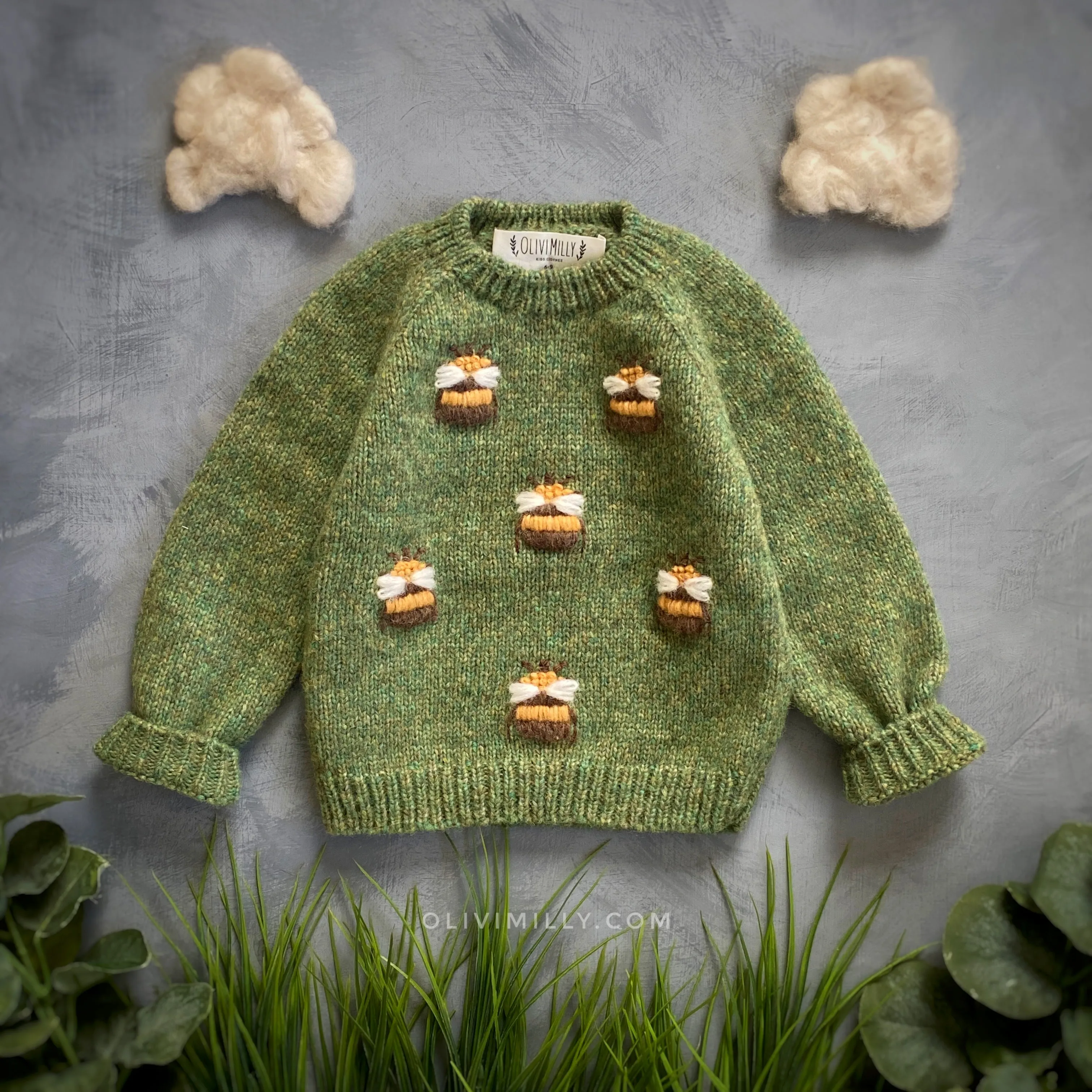 Bee Jumper | Moss Green