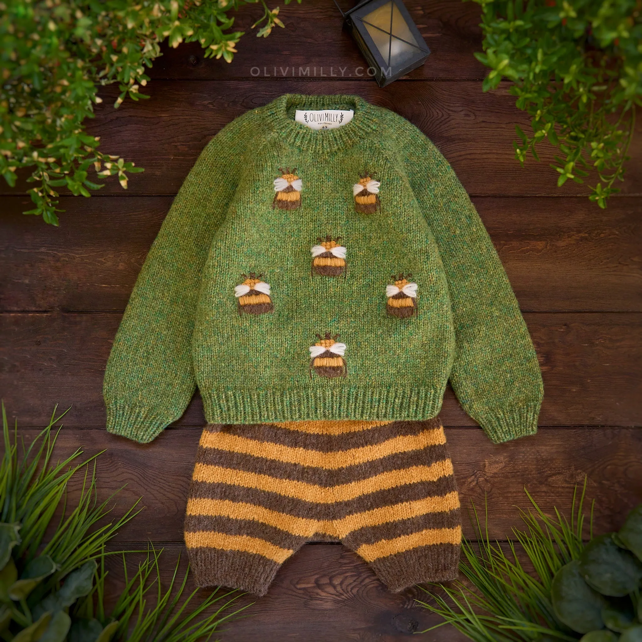 Bee Jumper | Moss Green