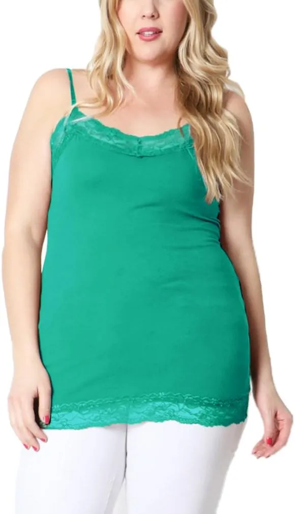 Belle Donne Camisole Tops for Women Adjustable Spaghetti Strap Tank Tops Plus Size Camisoles for Women