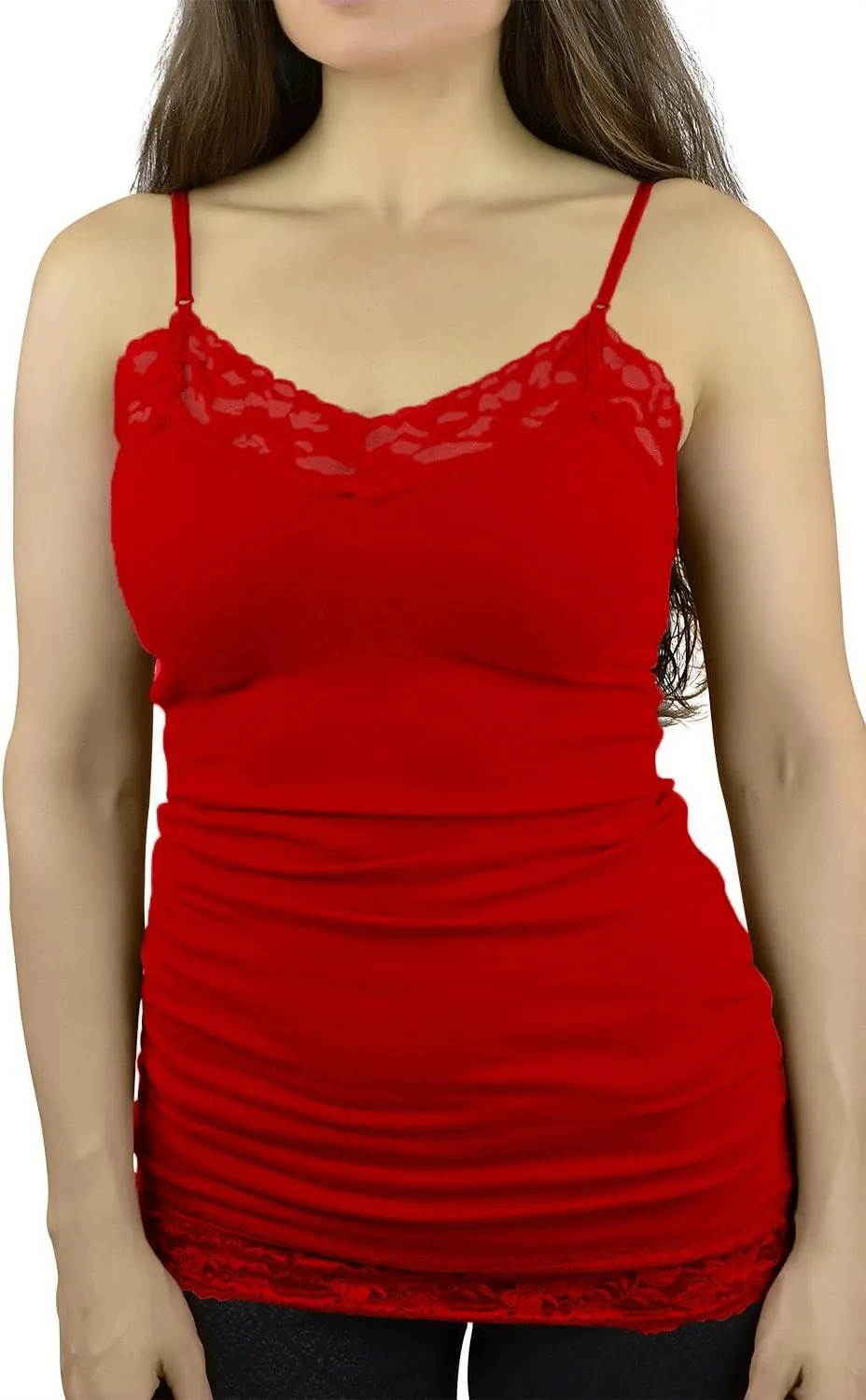 Belle Donne Camisole Tops for Women Adjustable Spaghetti Strap Tank Tops Plus Size Camisoles for Women