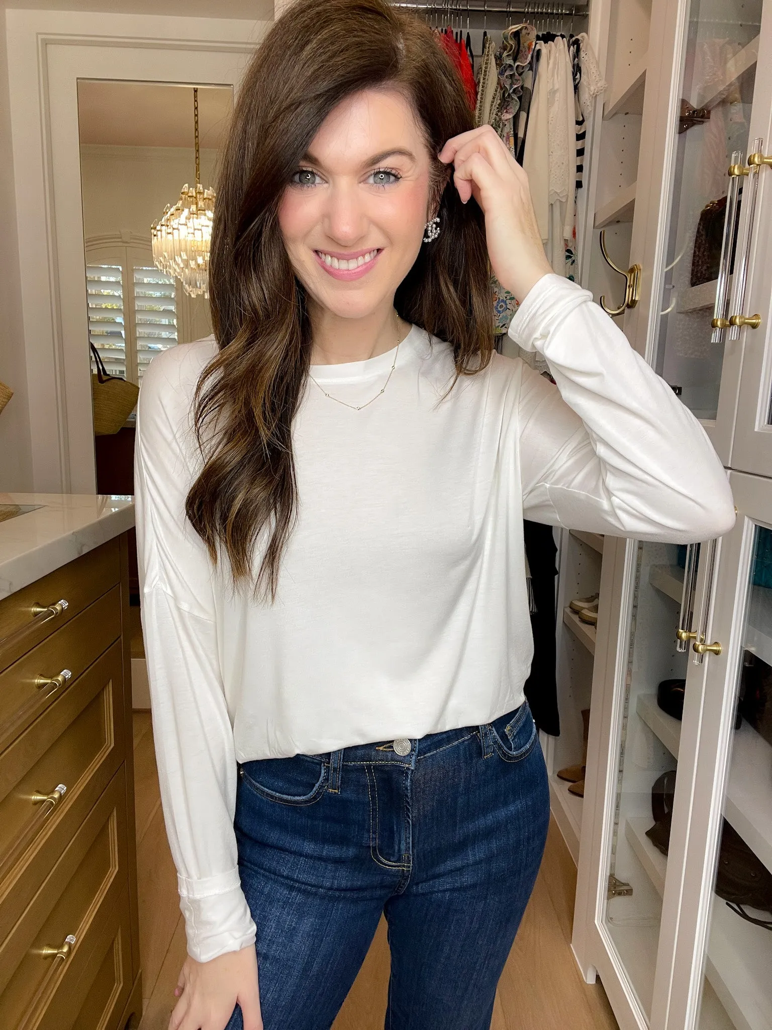 *BELLES & DOORBUSTER* Love to Layer Long Sleeve Tee in Off White *FINAL SALE*