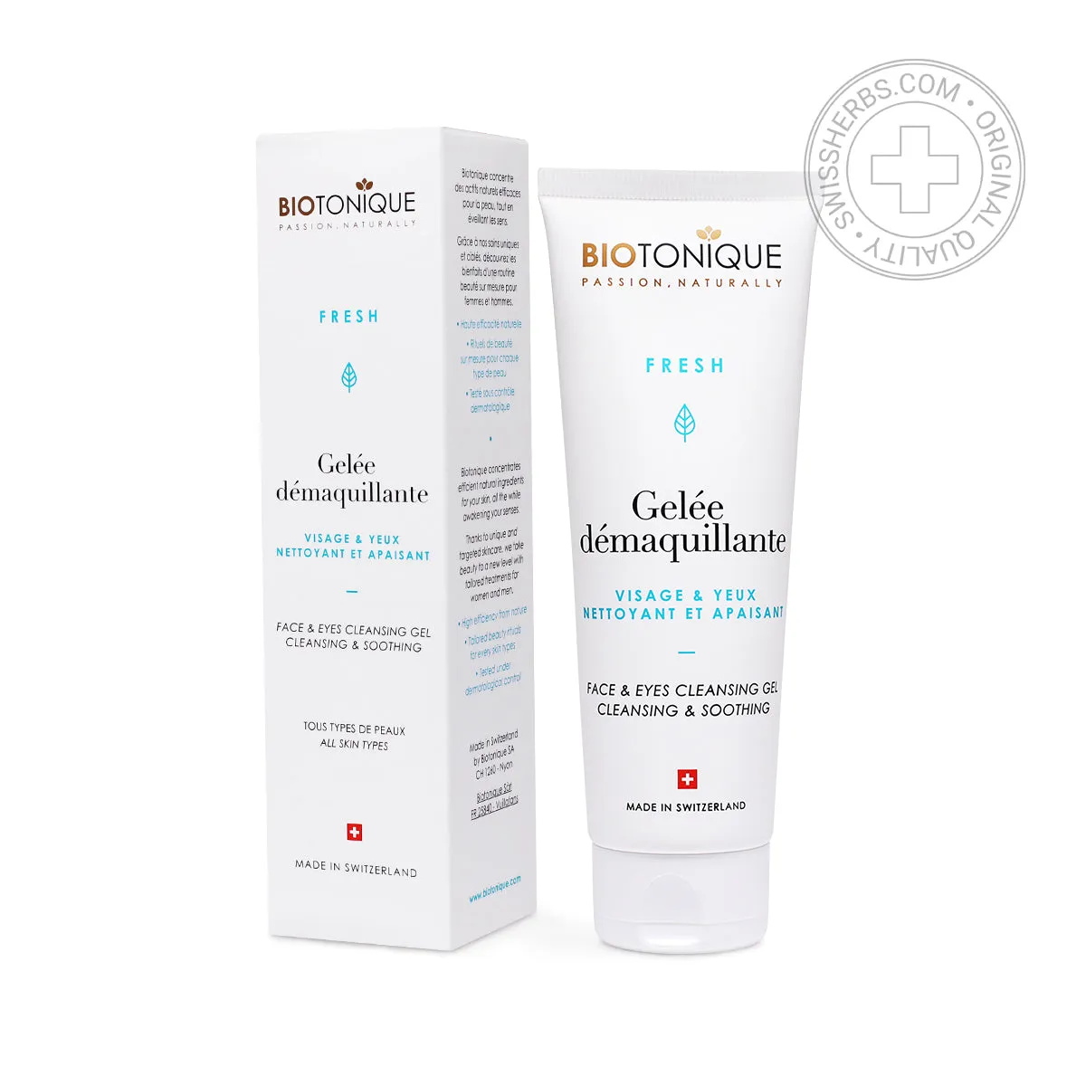 BIOTONIQUE moisturizing and soothing makeup remover jelly, 125 ml.