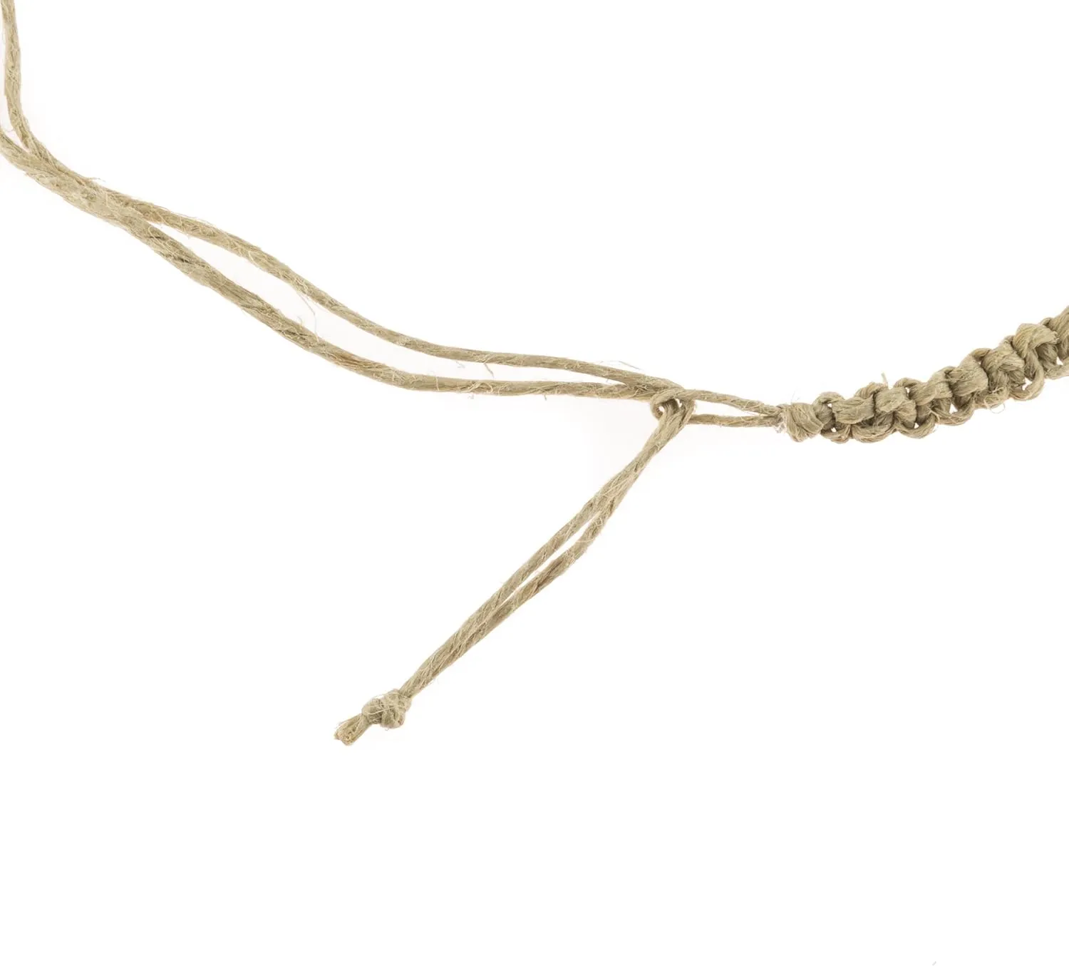 BlueRica Hemp Anklet with Cat's Eye Beads