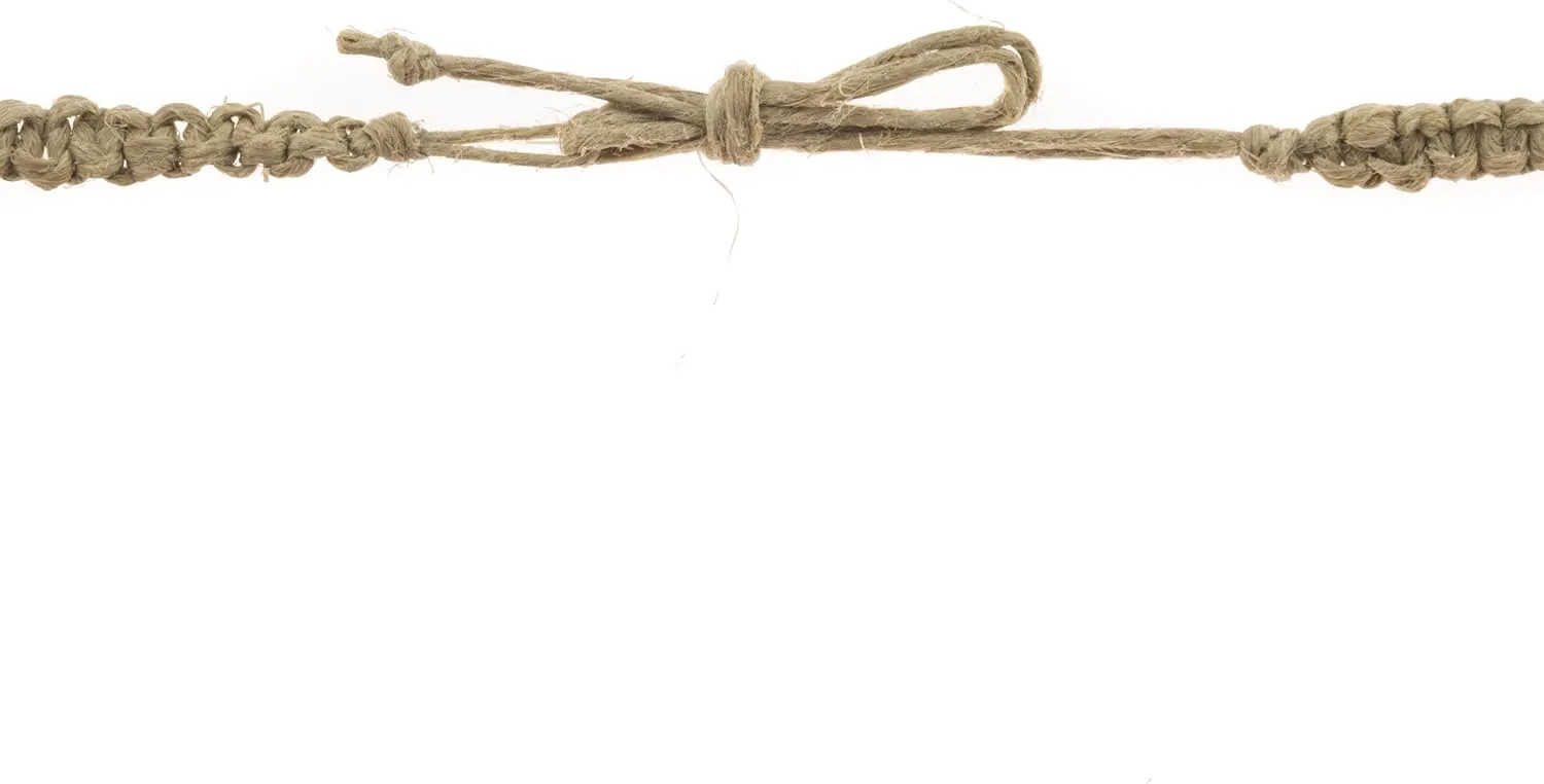 BlueRica Hemp Anklet with Cat's Eye Beads