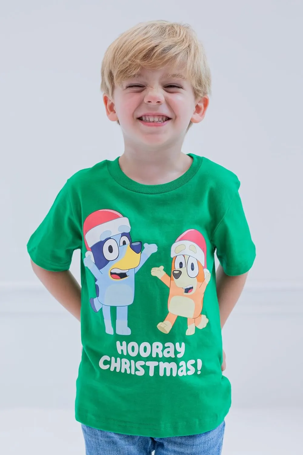Bluey July 4th Halloween Christmas Birthday School Heart T-Shirt Infant to Big Kid Sizes (12 Months - 10-12)