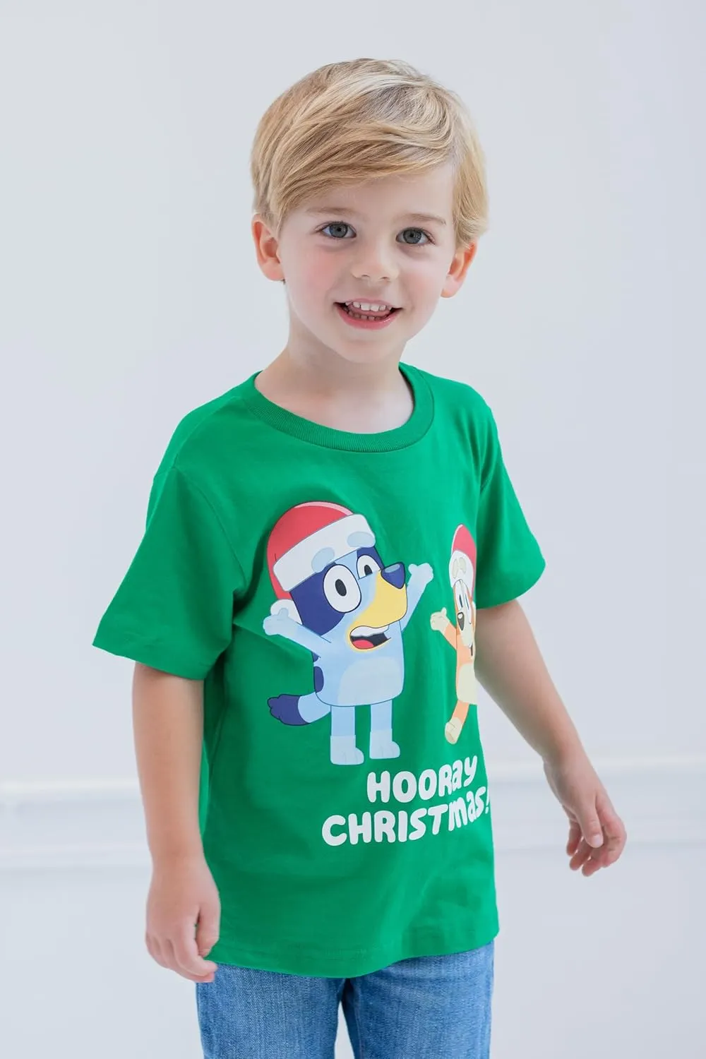 Bluey July 4th Halloween Christmas Birthday School Heart T-Shirt Infant to Big Kid Sizes (12 Months - 10-12)