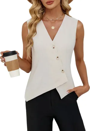 BMJL Womens Summer Tops Dressy Casual Tank Tops Business Casual Outfits Sleeveless Lightweight Work Blazers