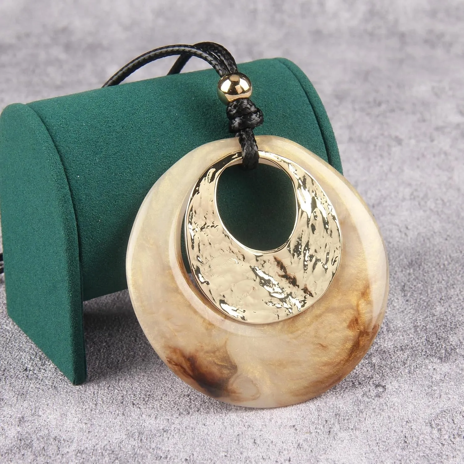 Bohemian Women's Leather Long Pendant Necklace Sweater necklace Adjustable Leather Retro Necklace Woven Handmade Jewelry