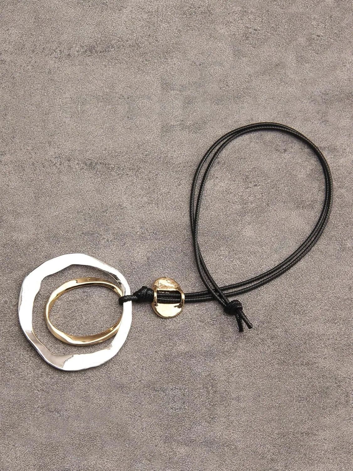 Bohemian Women's Leather Long Pendant Necklace Sweater necklace Adjustable Leather Retro Necklace Woven Handmade Jewelry