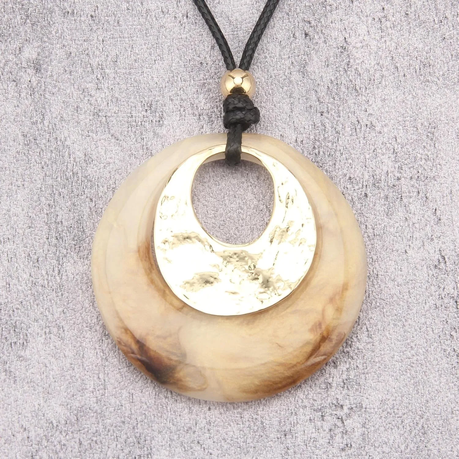 Bohemian Women's Leather Long Pendant Necklace Sweater necklace Adjustable Leather Retro Necklace Woven Handmade Jewelry