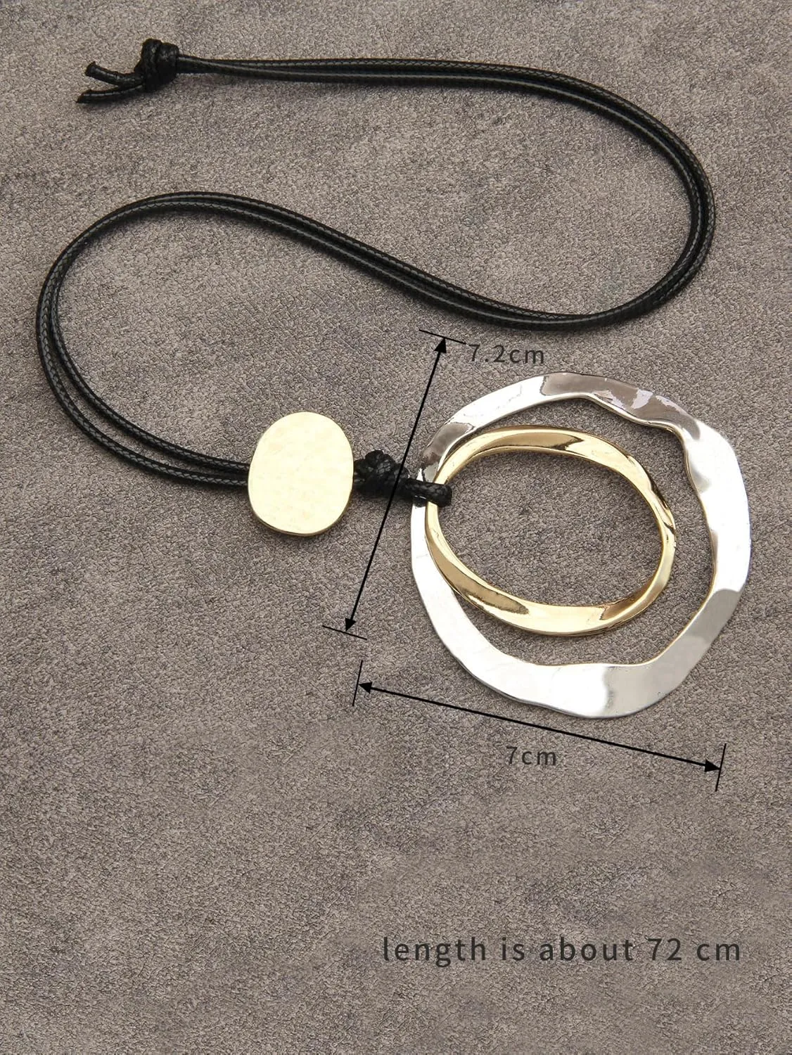 Bohemian Women's Leather Long Pendant Necklace Sweater necklace Adjustable Leather Retro Necklace Woven Handmade Jewelry
