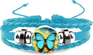Boho Sunflower Gifts Sunflower Leather Bohemian Bracelet Birthday Gifts for Women Teens Granddaughter Wife Daughter Mom Friendship Bracelets for Her