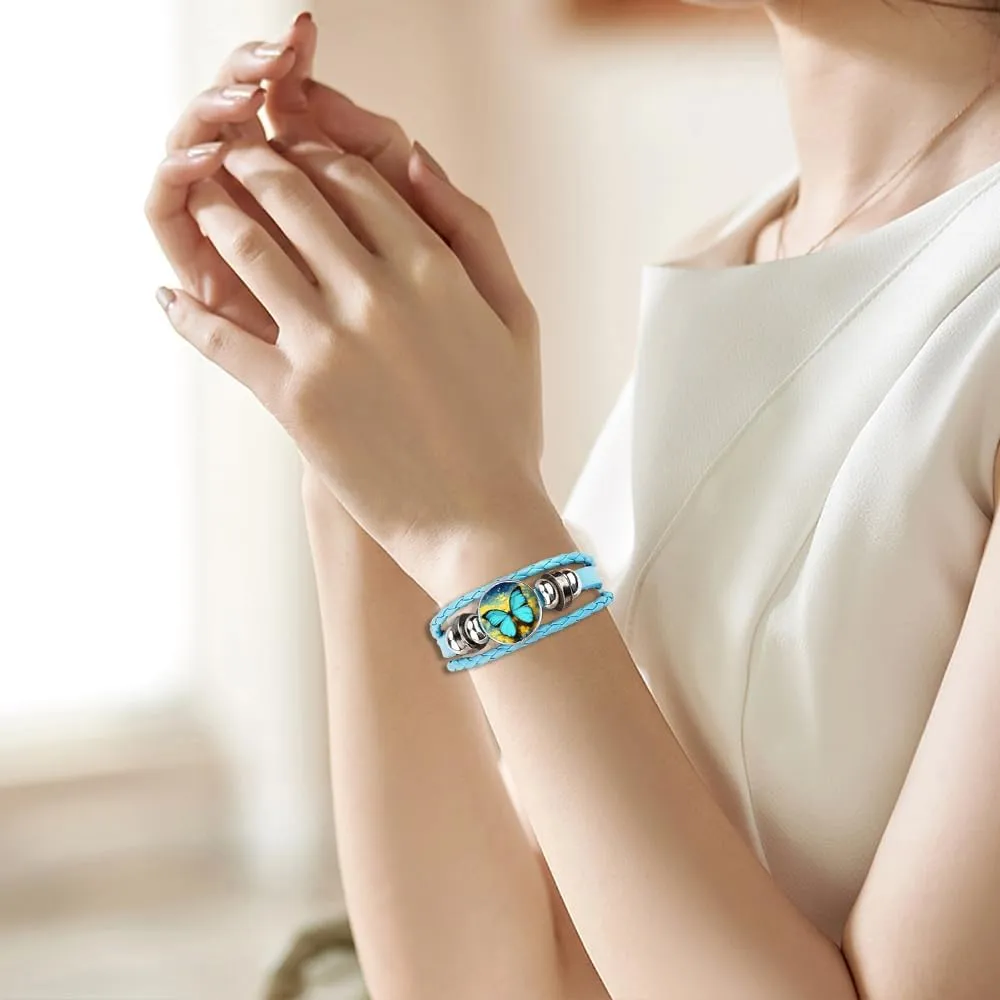 Boho Sunflower Gifts Sunflower Leather Bohemian Bracelet Birthday Gifts for Women Teens Granddaughter Wife Daughter Mom Friendship Bracelets for Her