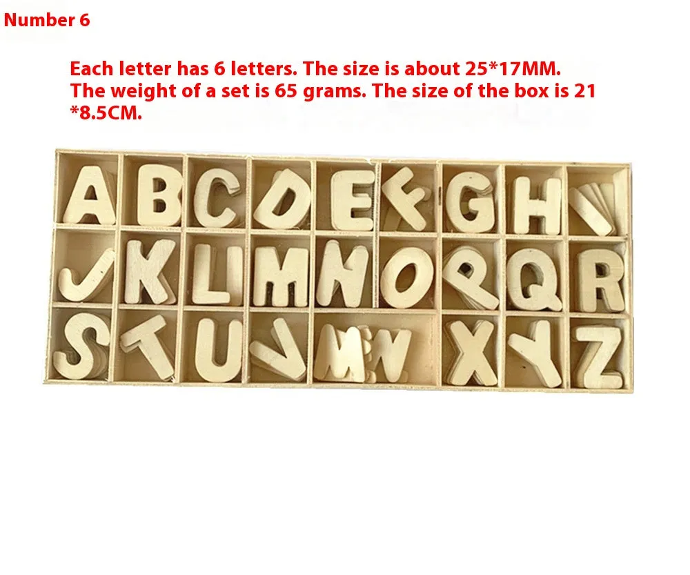 Boxed English Building Blocks Creative Style Figures Letter Ornaments Toys