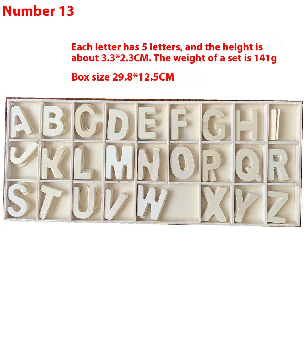 Boxed English Building Blocks Creative Style Figures Letter Ornaments Toys