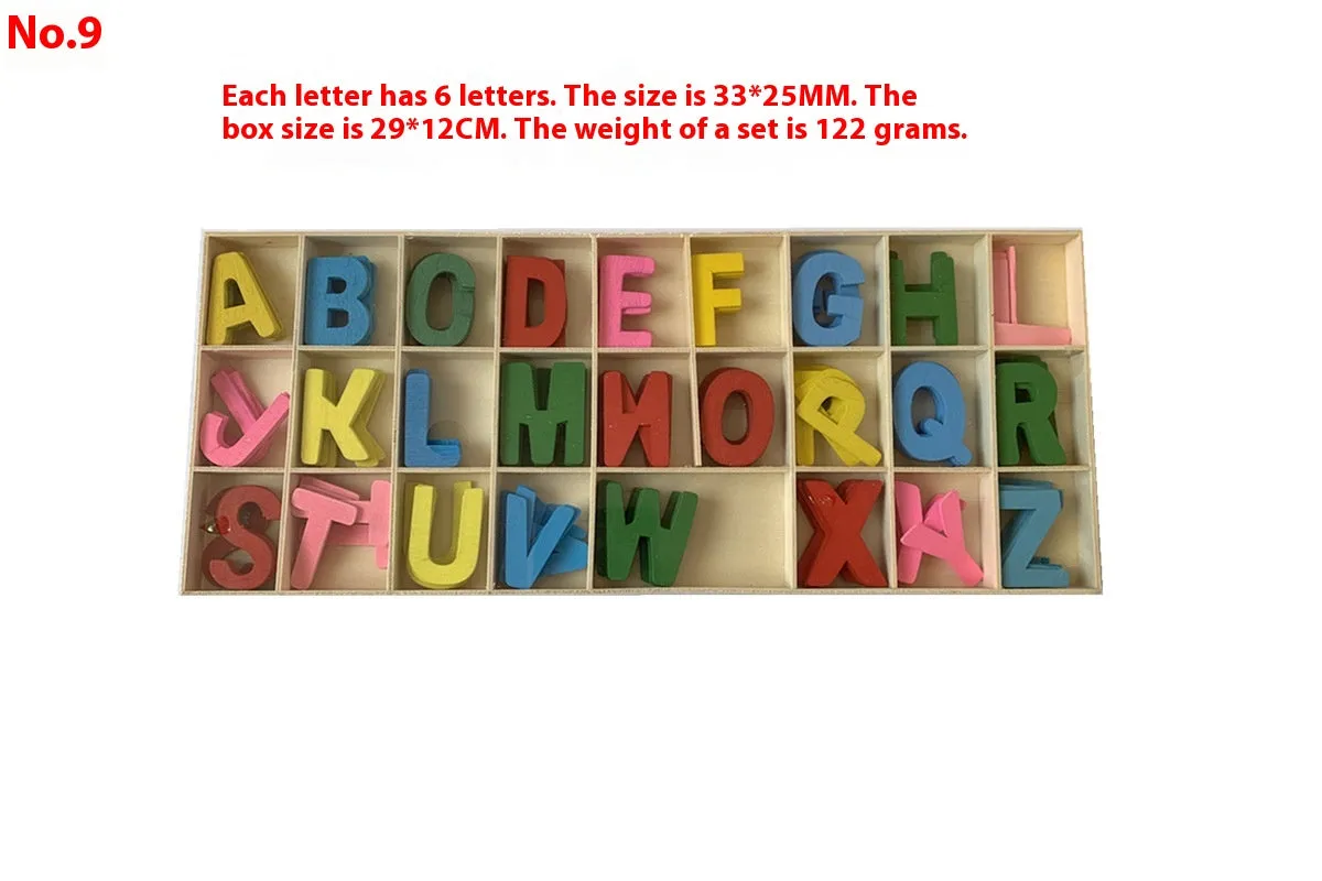 Boxed English Building Blocks Creative Style Figures Letter Ornaments Toys