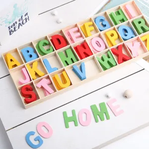 Boxed English Building Blocks Creative Style Figures Letter Ornaments Toys