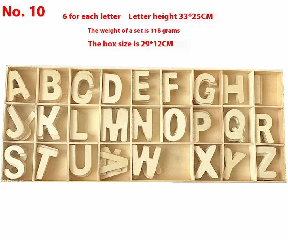 Boxed English Building Blocks Creative Style Figures Letter Ornaments Toys